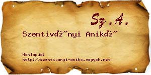 Szentiványi Anikó névjegykártya