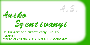aniko szentivanyi business card